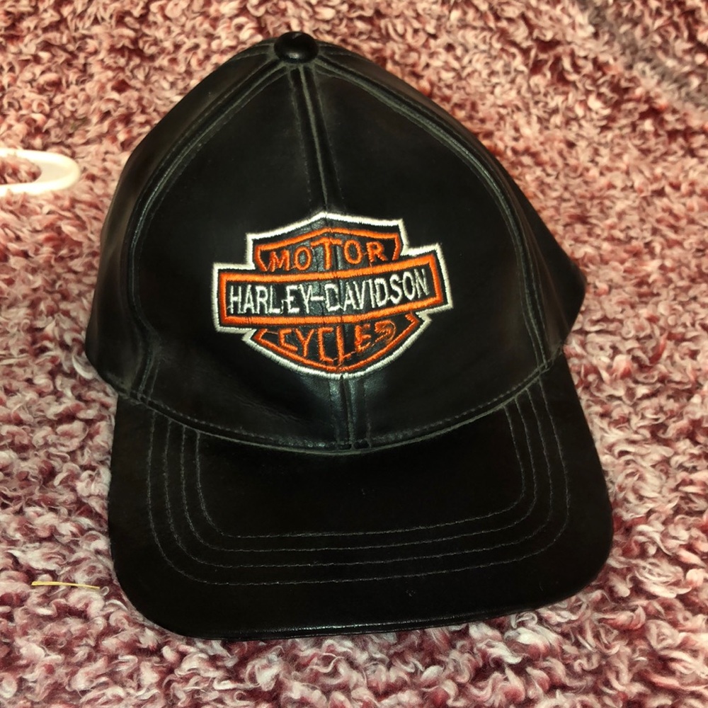 Harley Davidson genuine leather hat